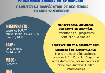 Séminaire doctoral LISEC-UHA : Programme Samuel de Champlain : faciliter la coopération de recherche franco-québécoise